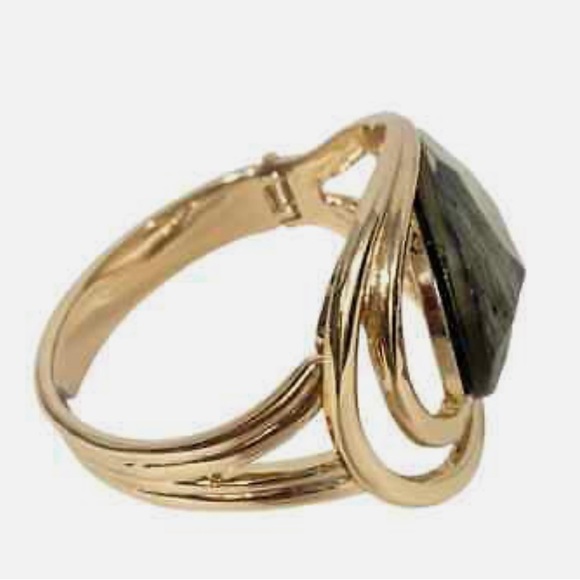 Robert Lee Morris Soho Midnight Hour Bracelet Abalone Stone Gold - Picture 3 of 5